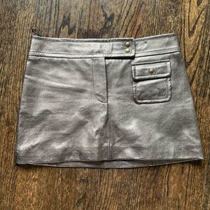 Louis Vuitton leather mini skirt